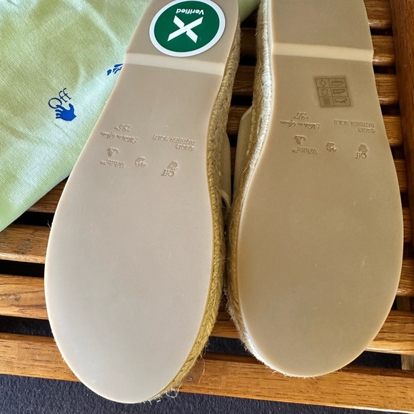 NEW OFF WHITE Elegant Cream Espadrille Sandals - Picture 4 of 8